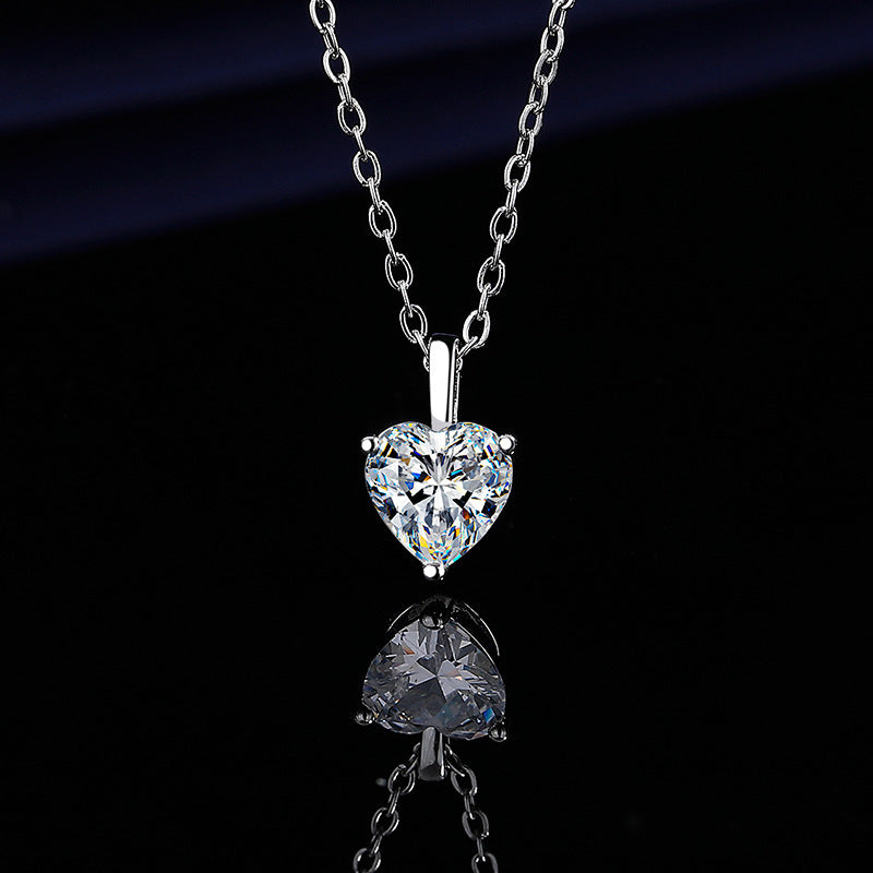 Eternal Heart Necklace for Women – Diamond Zircon Collarbone Chain