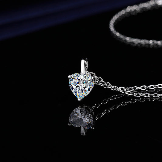 Eternal Heart Necklace for Women – Diamond Zircon Collarbone Chain