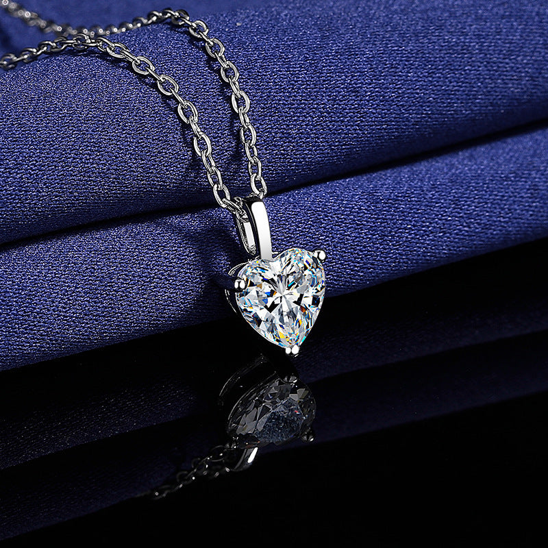 Eternal Heart Necklace for Women – Diamond Zircon Collarbone Chain