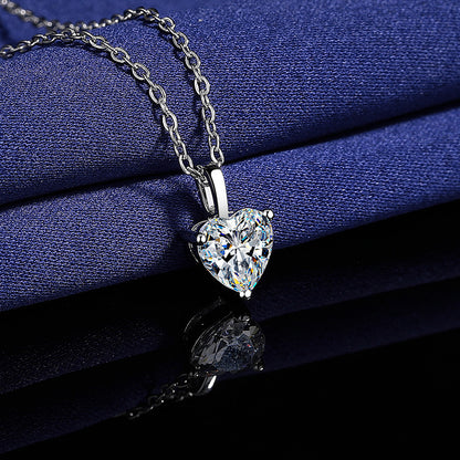 Eternal Heart Necklace for Women – Diamond Zircon Collarbone Chain