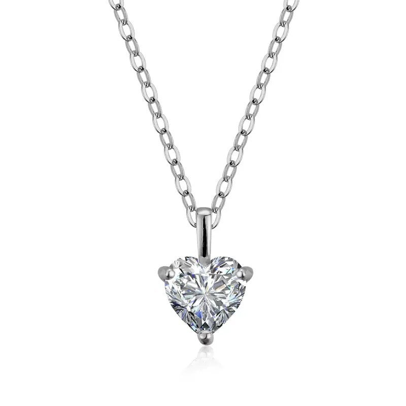 Eternal Heart Necklace for Women – Diamond Zircon Collarbone Chain
