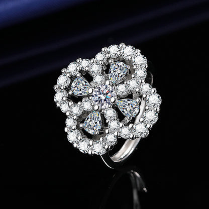 BTEN Luxury Flower Jewelry Set – Necklace, Earrings, Ring & Bracelet