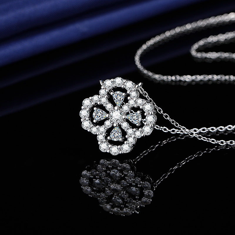 BTEN Luxury Flower Jewelry Set – Necklace, Earrings, Ring & Bracelet