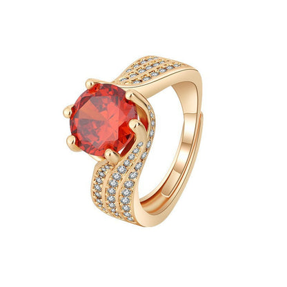 Luxury Silver Crystal Ring – 925 Sterling Silver | Adjustable