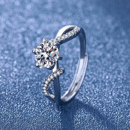 Women's 1-Carat Diamond Wedding Ring – Platinum Plated Pavé