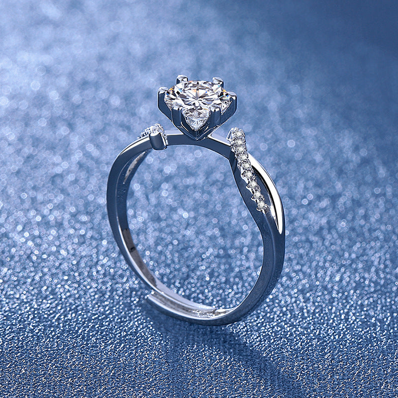 Women's 1-Carat Diamond Wedding Ring – Platinum Plated Pavé