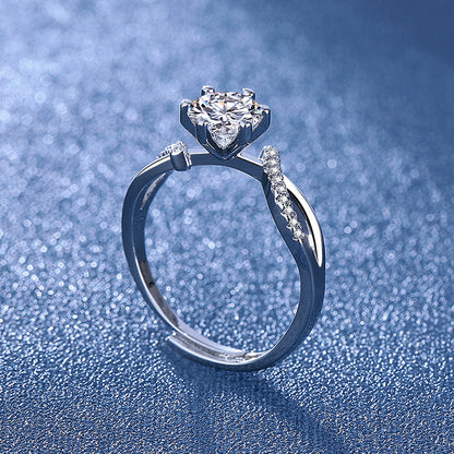 Women's 1-Carat Diamond Wedding Ring – Platinum Plated Pavé