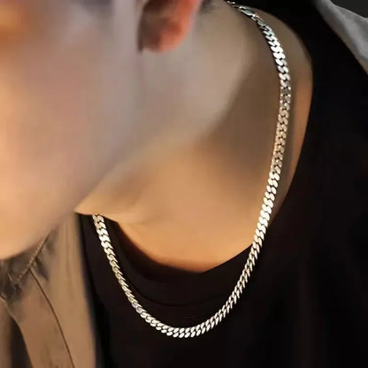 Men's 925 Sterling Silver 8MM Cuban Link Necklace – Premium Finish