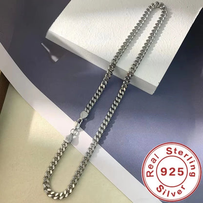 Men's 925 Sterling Silver 8MM Cuban Link Necklace – Premium Finish