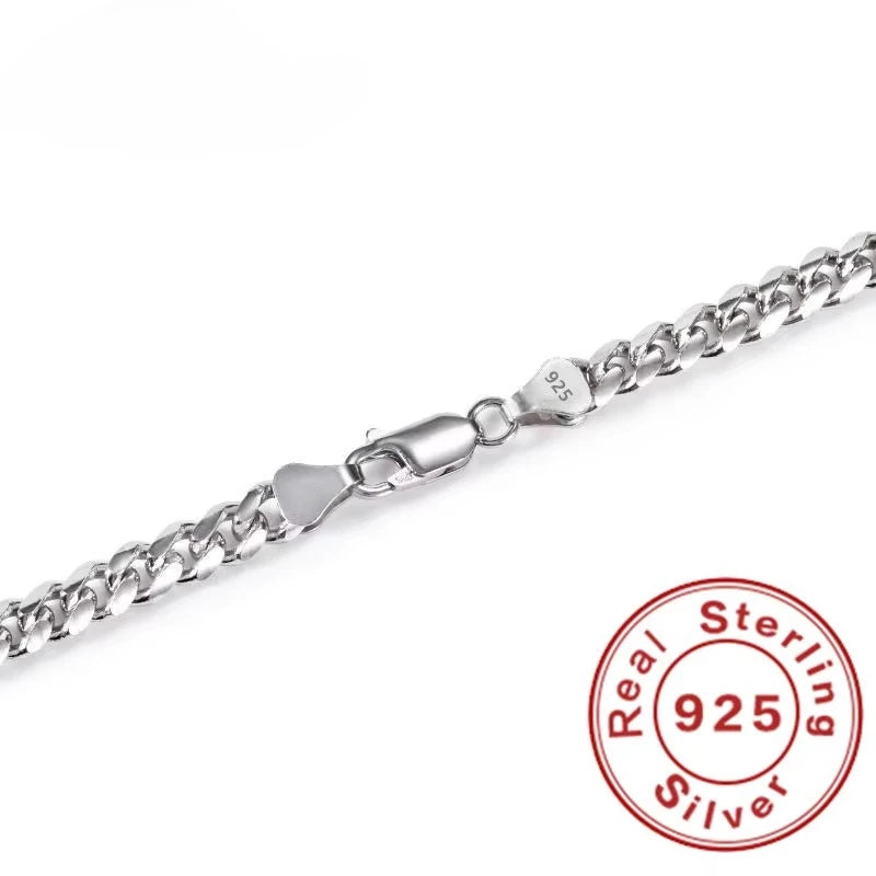Men's 925 Sterling Silver 8MM Cuban Link Necklace – Premium Finish